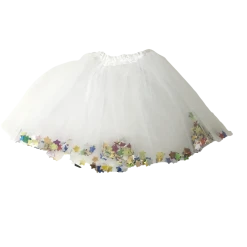 Sale White Tutu With Metallic Stars (Each) Garters & Tutus