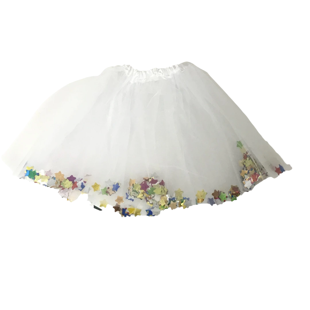 Sale White Tutu With Metallic Stars (Each) Garters & Tutus 3 Sale White Tutu With Metallic Stars (Each) Garters & Tutus
