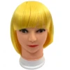 Mardi Gras Spot Yellow Bob Wig (Each) Party Supplies