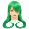 Mardi Gras Spot Neon Green Long Curled Wig (Each)