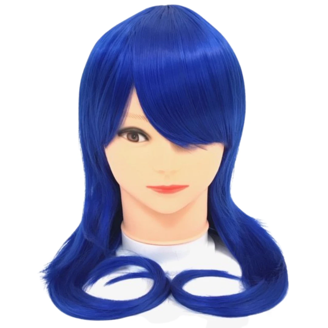 Mardi Gras Spot Party Supplies Blue Long Curled Wig (Each) 3 Mardi Gras Spot Party Supplies Blue Long Curled Wig (Each)
