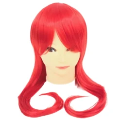 Mardi Gras Spot Red Long Curled Wig (Each)