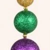 Plush Appeal, LLC Mardi Gras Glitter Mixed Balls Garland 6' (Each)