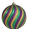 Plush Appeal, LLC Party Supplies Purple, Green And Gold Glitter Swirl Ball 150mm (Each) 2 Plush Appeal, LLC Party Supplies Purple, Green And Gold Glitter Swirl Ball 150mm (Each)