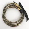 MGSPOT Black And Gold Crackle Bangle Bracelets (Set Of 3) 1 MGSPOT Black And Gold Crackle Bangle Bracelets (Set Of 3)