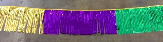 Sale Purple, Green And Gold Mardi Gras Metallic Fringe 15" X 10' 3 Sale Purple, Green And Gold Mardi Gras Metallic Fringe 15" X 10'