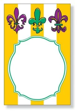 Sale Fleur De Lis Trio Invitation (Pack 20 Cards/Envelopes) Party Supplies