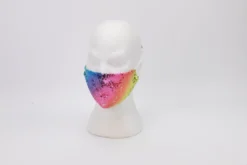 Sale Rainbow Sequins On White Mask With Adjustable Straps (Each) Gifts & Apparel