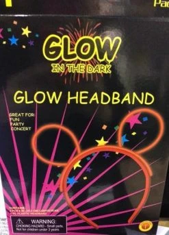 Mardi Gras Spot Red Glow Headband