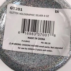 Mardi Gras Spot 8oz Glitter - Holographic Silver (Each) 7 Mardi Gras Spot 8oz Glitter - Holographic Silver (Each)
