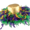 Sale Gold Lame Hat With Purple, Green And Gold Feathers (Each) Party Supplies 2 Sale Gold Lame Hat With Purple, Green And Gold Feathers (Each) Party Supplies