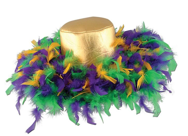 Sale Gold Lame Hat With Purple, Green And Gold Feathers (Each) Party Supplies 3 Sale Gold Lame Hat With Purple, Green And Gold Feathers (Each) Party Supplies