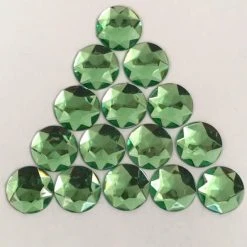 Mardi Gras Spot Party Supplies 26mm Round Plastic Stones - Light Green (Gross)