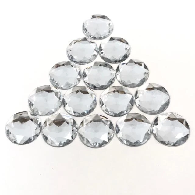 Sale Party Supplies 30mm Plastic Stones W/Holes - Crystal (Gross) 3 Sale Party Supplies 30mm Plastic Stones W/Holes - Crystal (Gross)