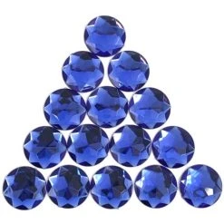 Mardi Gras Spot 30mm Round Plastic Stones - Royal Blue (Gross) Party Supplies