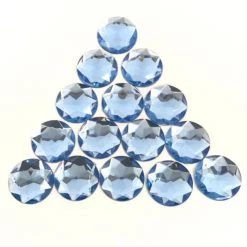 Mardi Gras Spot 30mm Round Plastic Stones - Light Blue (Gross) Party Supplies