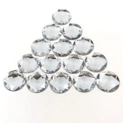 Sale Party Supplies 30mm Plastic Stones W/Holes - Crystal AB (Gross)