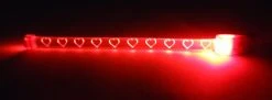 Mardi Gras Spot Light-Ups LED Red Bracelet With Hearts