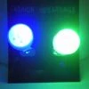 Mardi Gras Spot LED Earrings With Purple, Green And Yellow Lights (Pair)