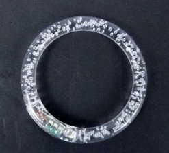 Mardi Gras Spot Light-Ups LED Clear Bangle Bracelet