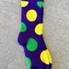 MGSPOT Gifts & Apparel Purple, Green And Yellow Polka Dot Socks - Ladies (Each)