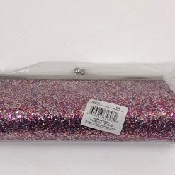 Sale Purple Mix Glitter Clutch Purse 8" X 3" With Chain (Each)