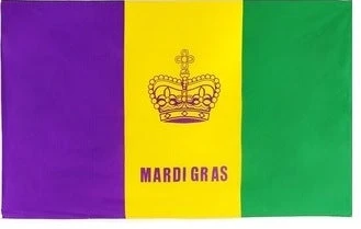 Mardi Gras Spot Mardi Gras Flag 3' X 5' (Each) Novelties 3 Mardi Gras Spot Mardi Gras Flag 3' X 5' (Each) Novelties
