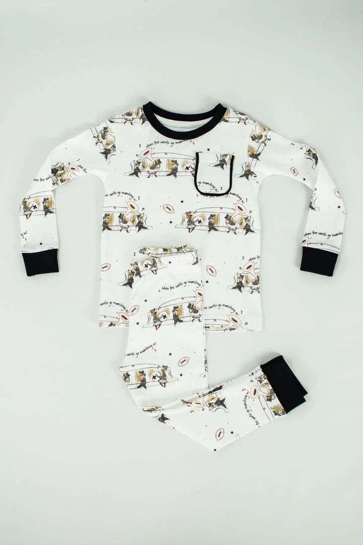 Sale Gifts & Apparel Saints Marching In Organic Cotton Pajama Set, Size 5 (Each) 3 Sale Gifts & Apparel Saints Marching In Organic Cotton Pajama Set, Size 5 (Each)