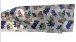 Sale Gifts & Apparel White Scarf With Purple, Green And Gold Mardi Gras Masks (Each)