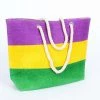 Sale Purple, Green And Yellow Canvas Tote Bag (Each) Bags