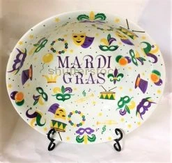 MGSPOT 13" Large Mardi Gras Serving Bowl (Each)
